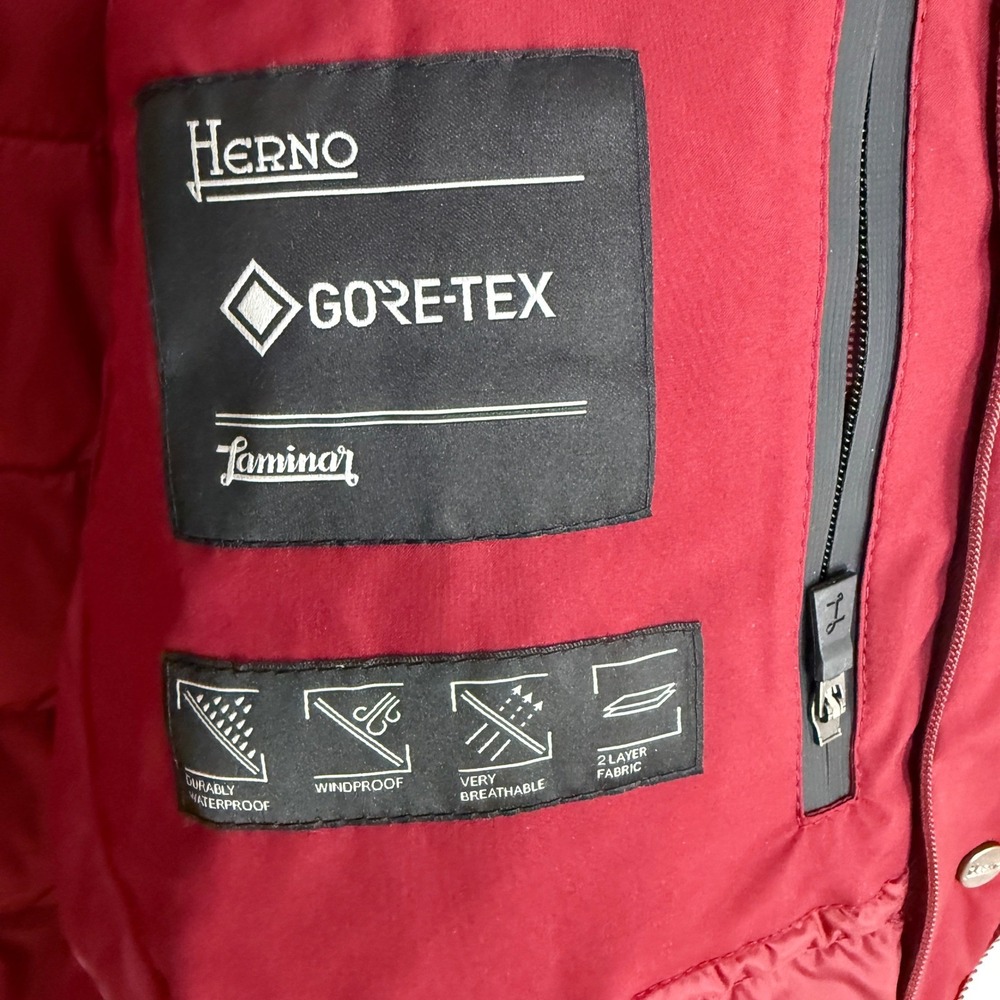 Herno Laminar Gore-Tex Women's Down Coat Piumino Donna Medio / Half Coat Red